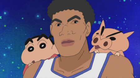 Anime: Ngôi sao Los Angeles Lakers bất ngờ xuất hiện trong Shin Cậu bé bút chì, giải cứu thế giới bằng một cú Slam Dunk